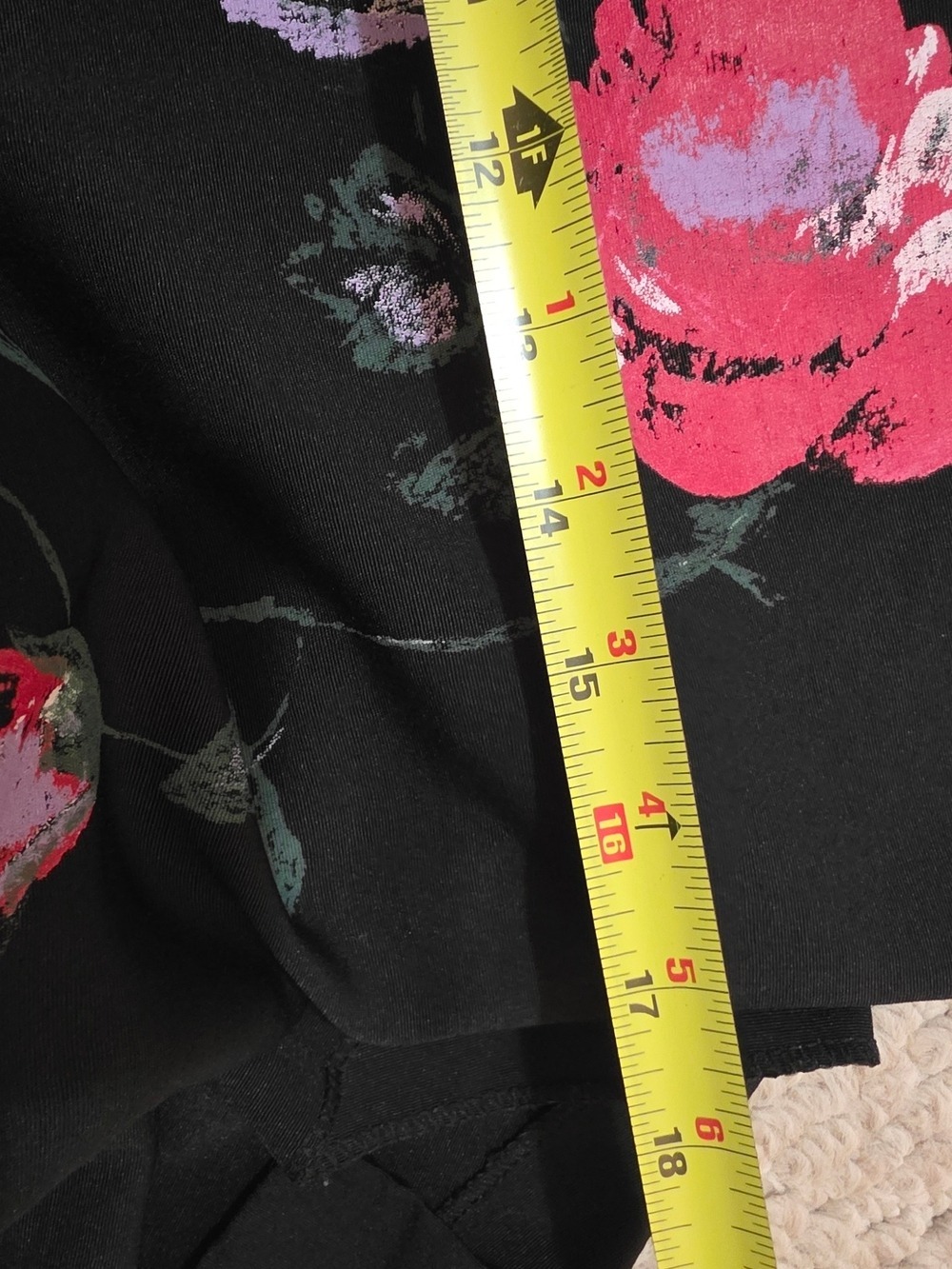 4/$67 Deal! Vintage Canadian Made Jessica Black Dress with Floral Embroidery - Picture 6 of 12